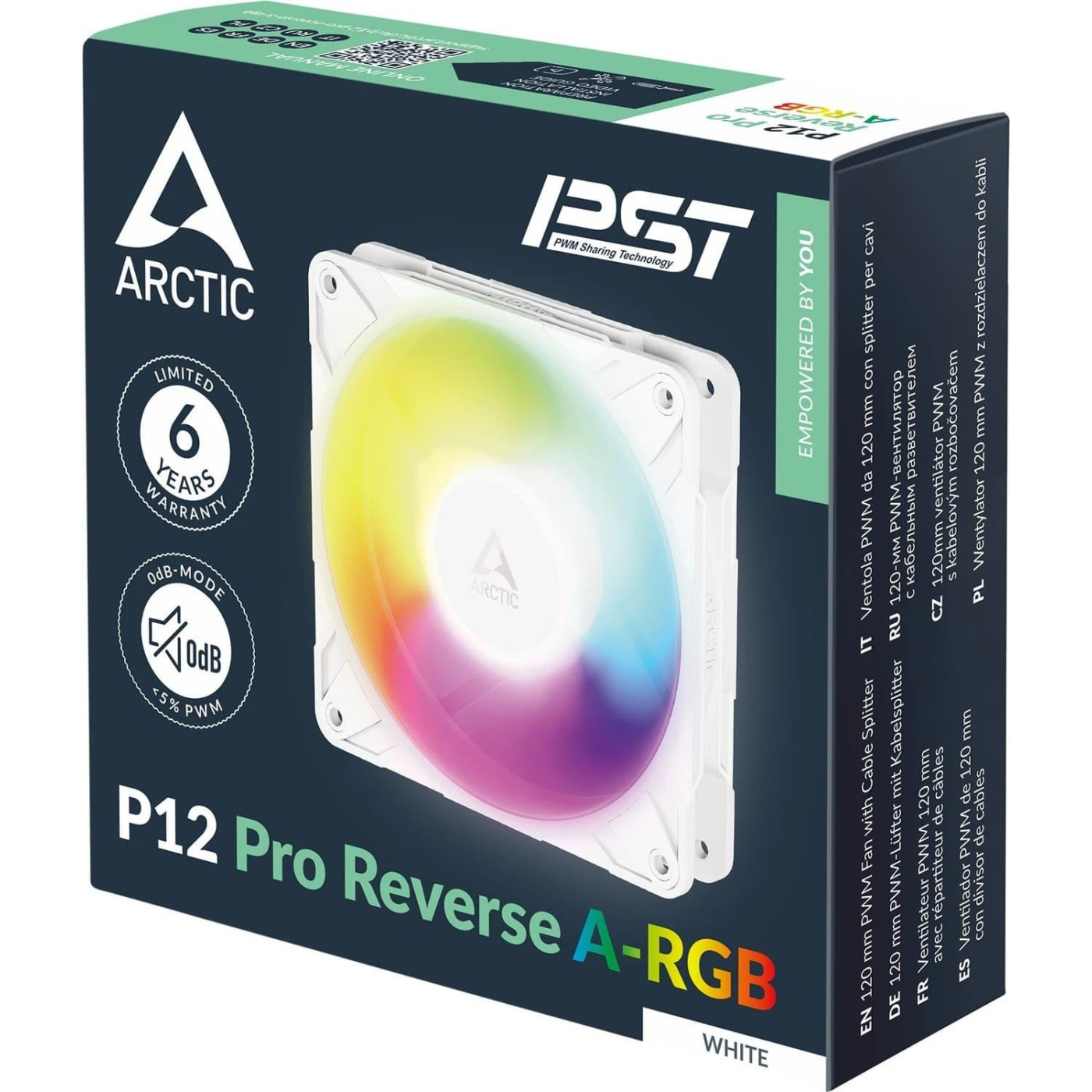Вентилятор Arctic P12 PRO Reverse ARGB White (ACFAN00325A)