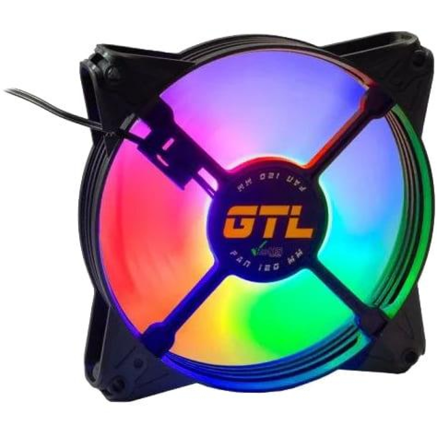 Вентилятор GTL 120 мм Multicolor F1, Black (GTL-120LMCF1)