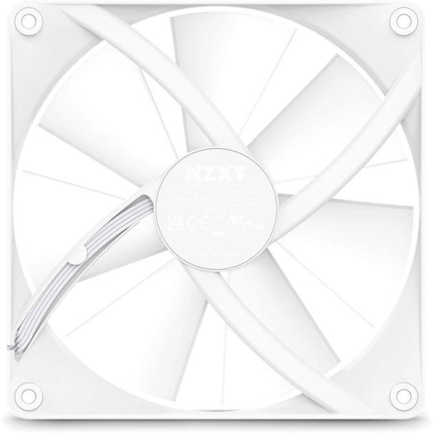 Вентилятор NZXT NZXT, F140RGB Core - 140mm - Hub-mounted RGB Fans-Single (White) (RF-C14SF-W1)