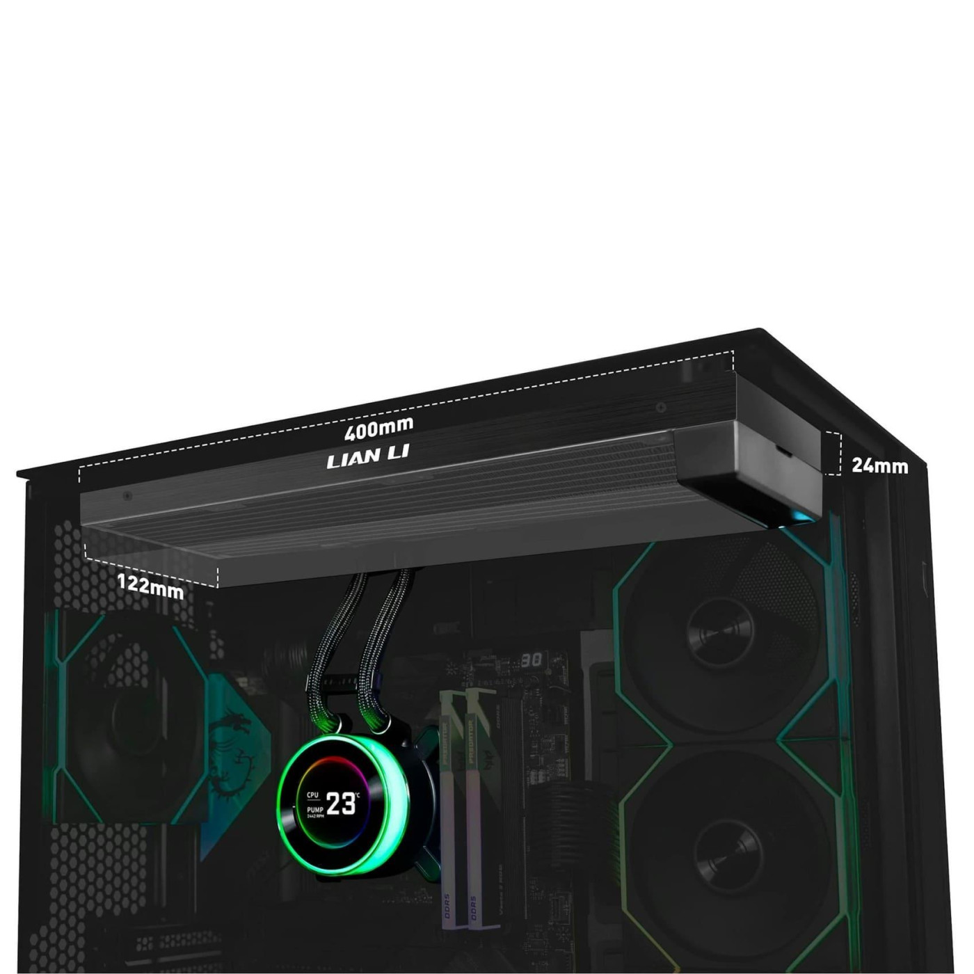 СВО Lian Li HydroShift II LCD-C 360 FANLESS Black (G89.GHS2LCD36B.00)