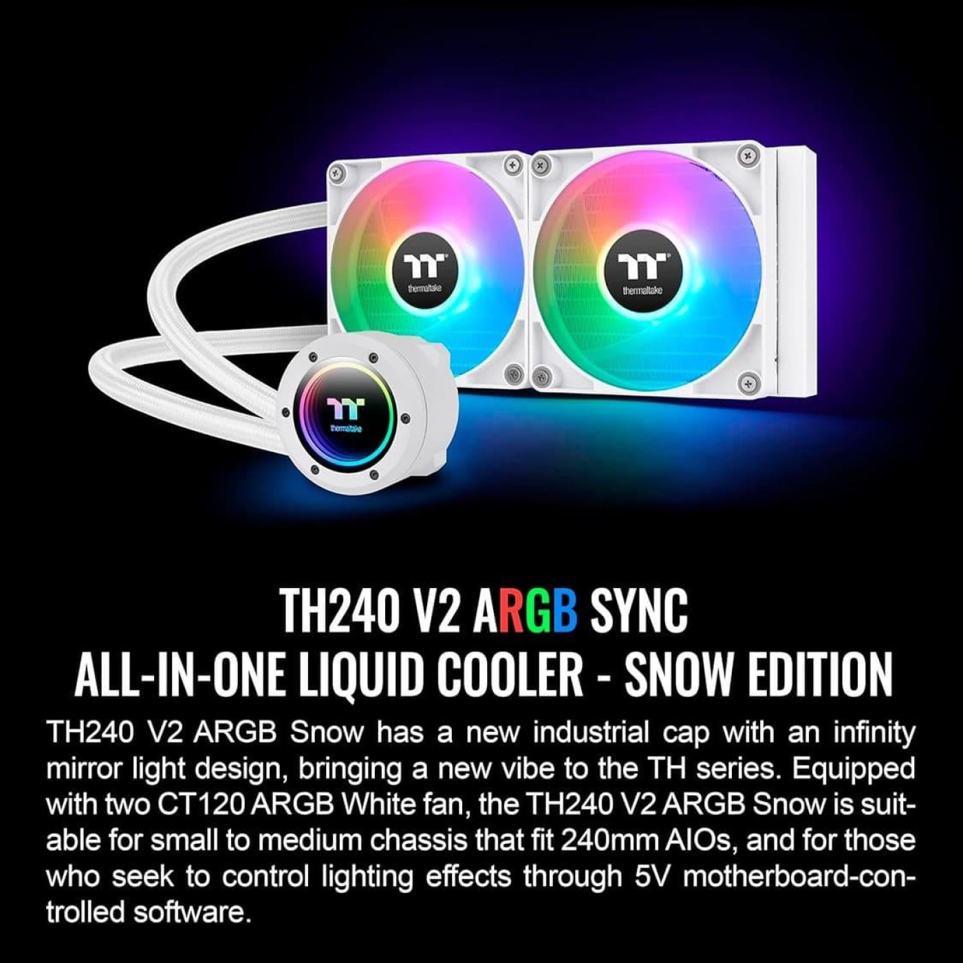 СВО Thermaltake TH240 V2 ARGB Sync Snow Edition (CL-W364-PL12SW-A)