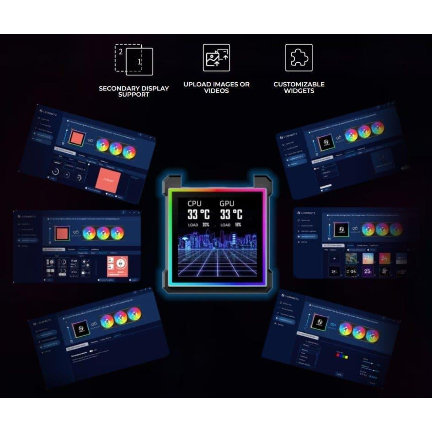 СВО Lian Li HydroShift II LCD-S 360N FANLESS Black (G89.GHS2LCDS36NB.00)