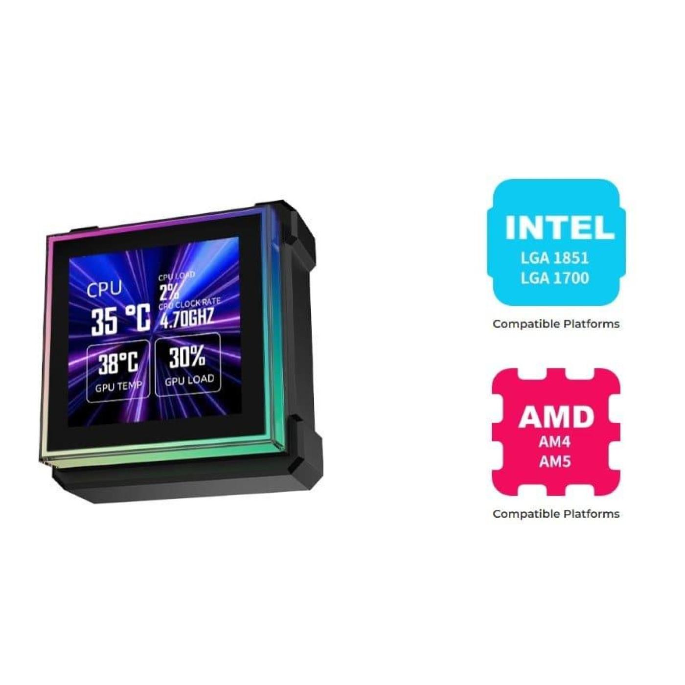 СВО Lian Li HydroShift II LCD-S 360N FANLESS White (G89.GHS2LCDS36NW.00)