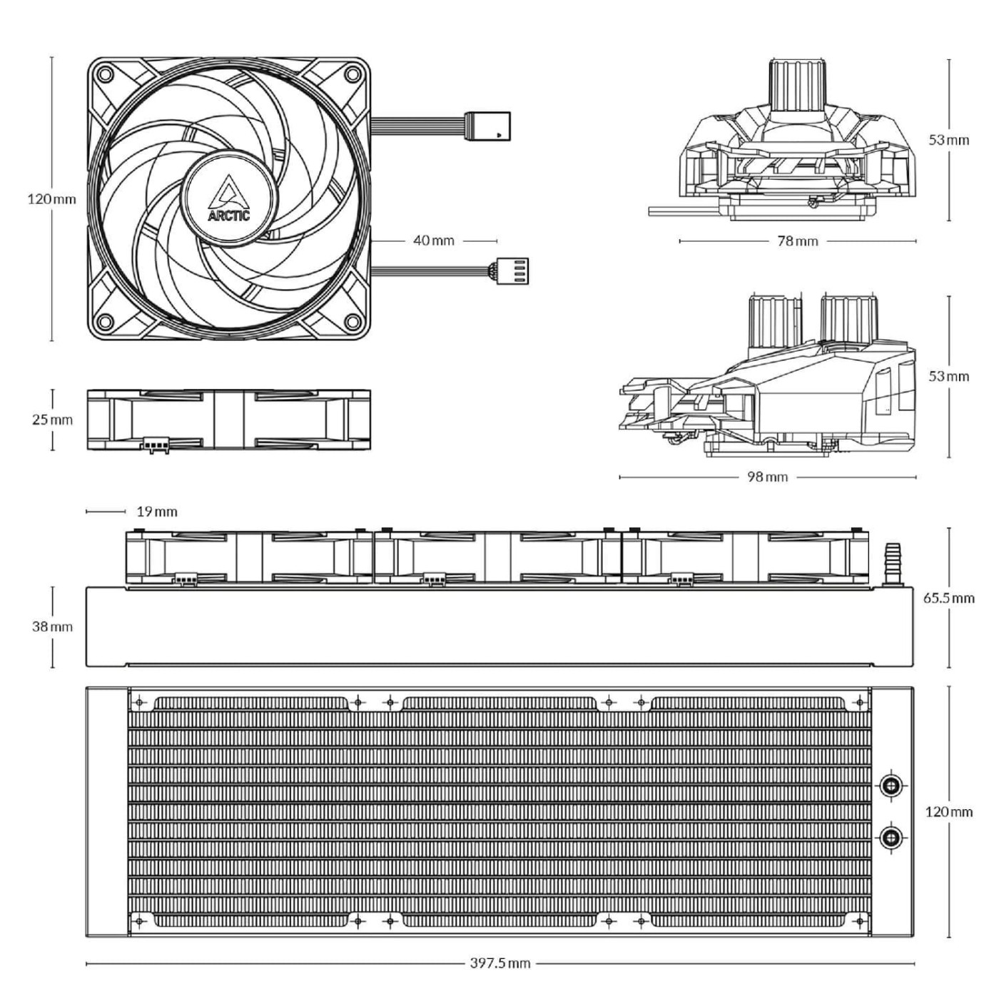 СВО Arctic Liquid Freezer II 360 A-RGB (ACFRE00101A) only 1700 (ACFRE00101A (1700)) Б/в