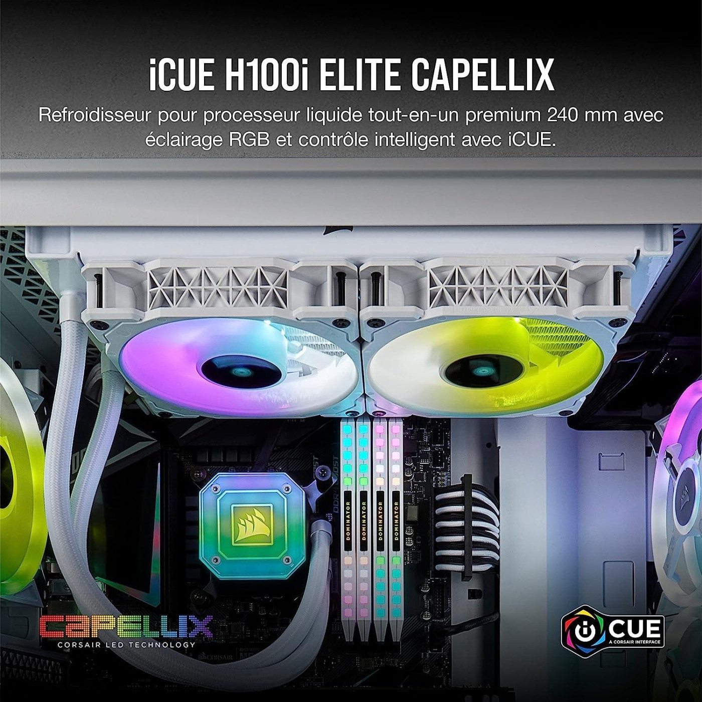СВО Corsair iCUE H100i Elite Capellix RGB White, Intel: 2066 (CW-9060050-WW) Б/у,U1
