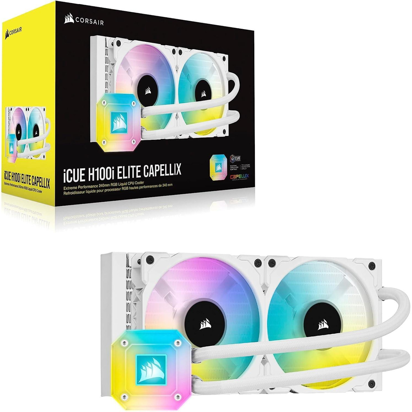 СВО Corsair iCUE H100i Elite Capellix RGB White, Intel: 2066 (CW-9060050-WW) Б/у,U1