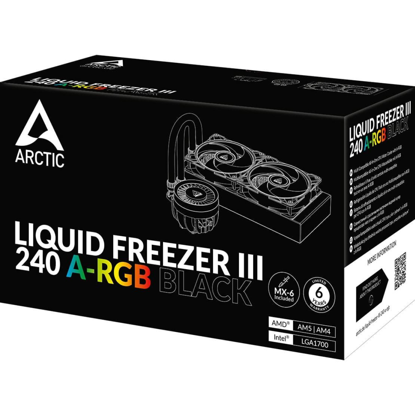 СВО Arctic Liquid Freezer III 240 A-RGB Black (ACFRE00142A) Б/в,U1