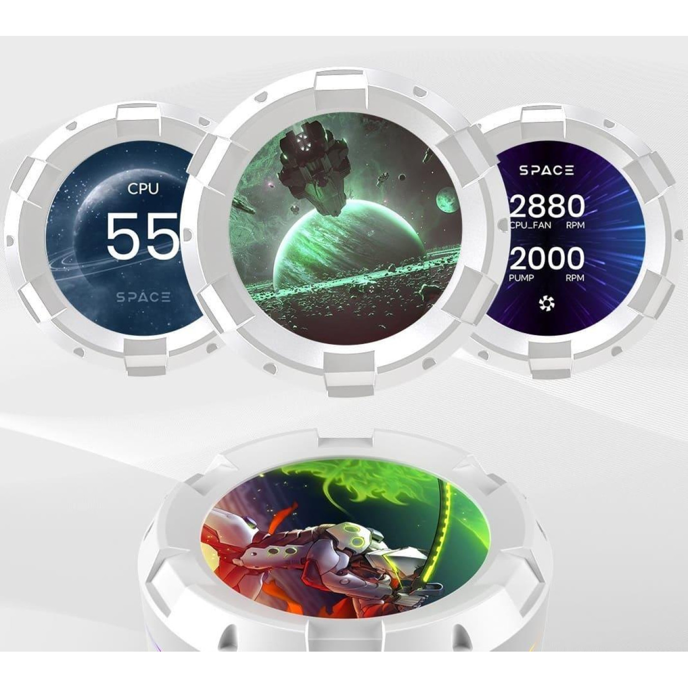 СВО ID-Cooling Space LCD SL240 XE White (SL240 XE White)