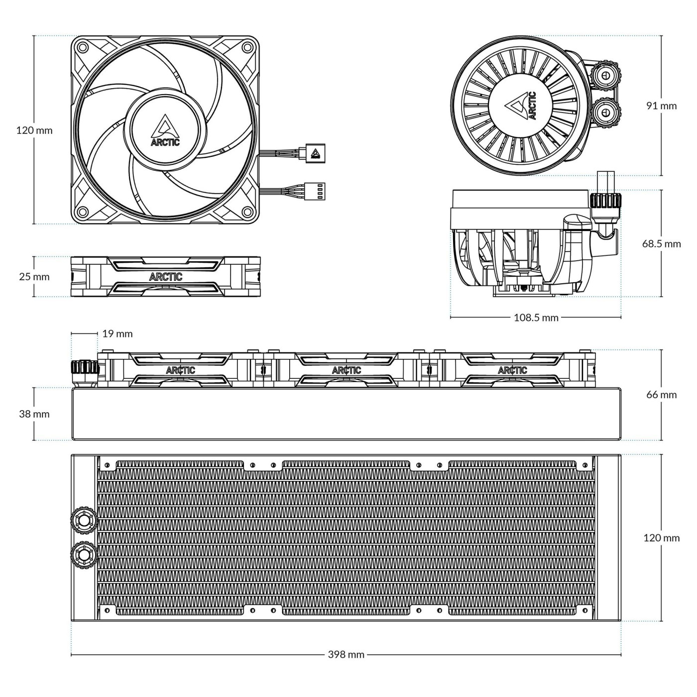 СВО Arctic Liquid Freezer III Pro 360 Black (ACFRE00180A)