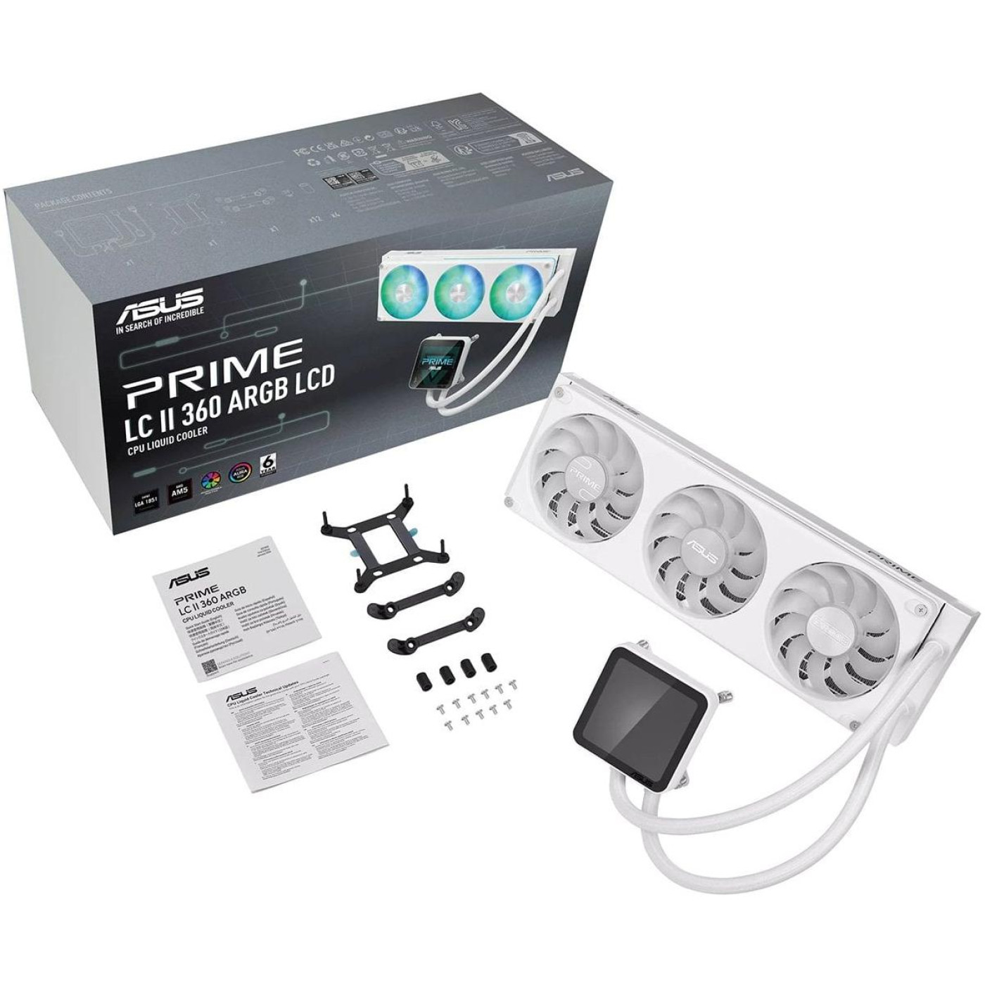 СВО ASUS Prime LC II 360 ARGB LCD White (90RC01Q2-B0EAY0)