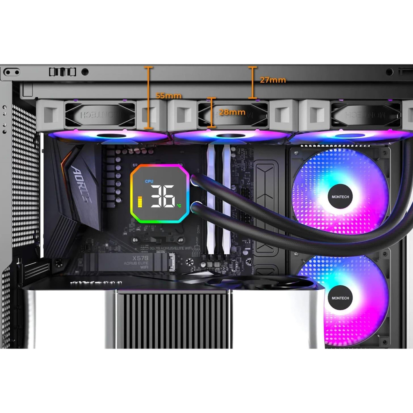 СВО MONTECH HyperFlow Digital 360 Black (HYPERFLOW DIGITAL 360 (B))