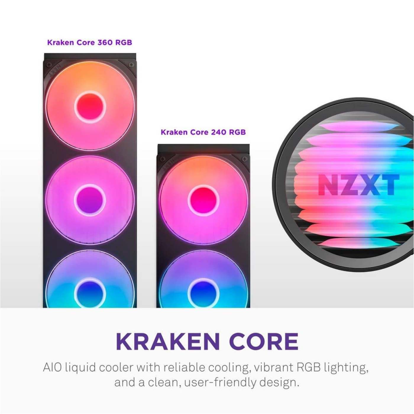 СВО NZXT Kraken Core 360 Black RGB (RL-KR36C-B1)