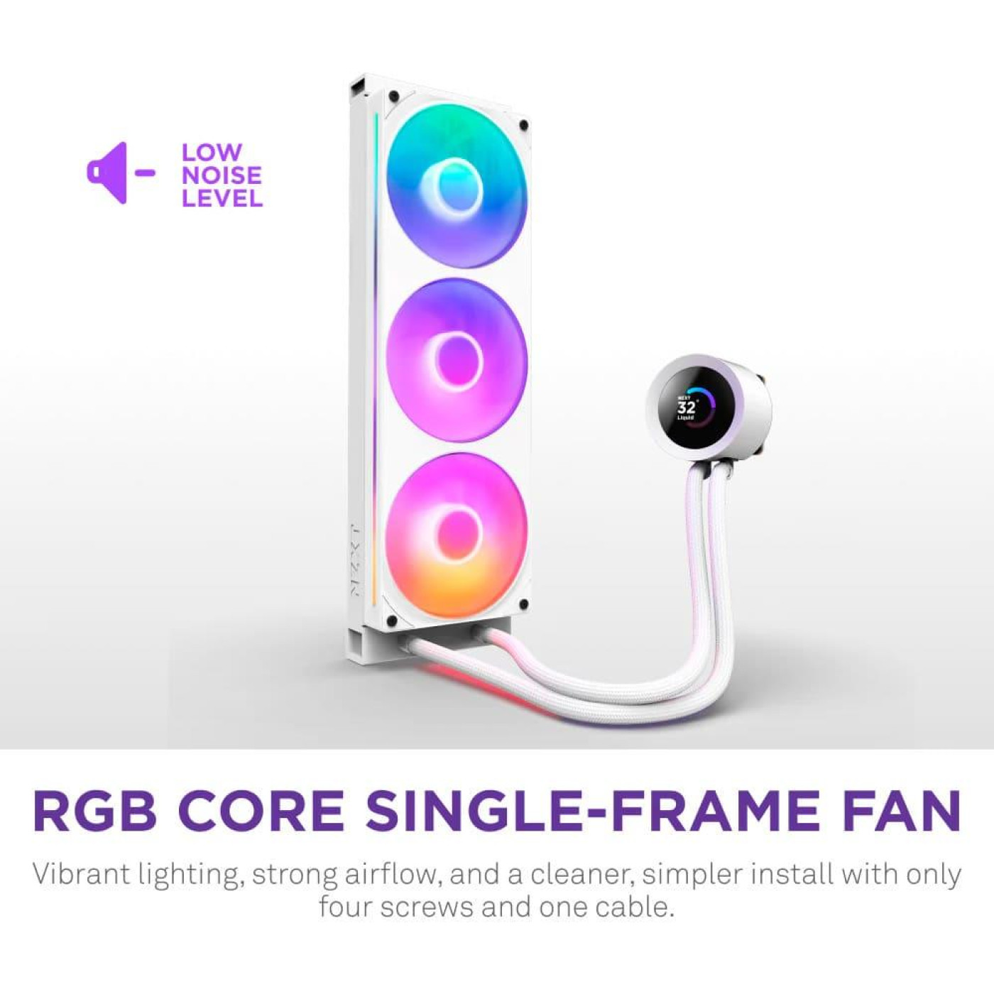 СВО NZXT Kraken Plus RGB V2 360mm White (RL-KR360-W2)