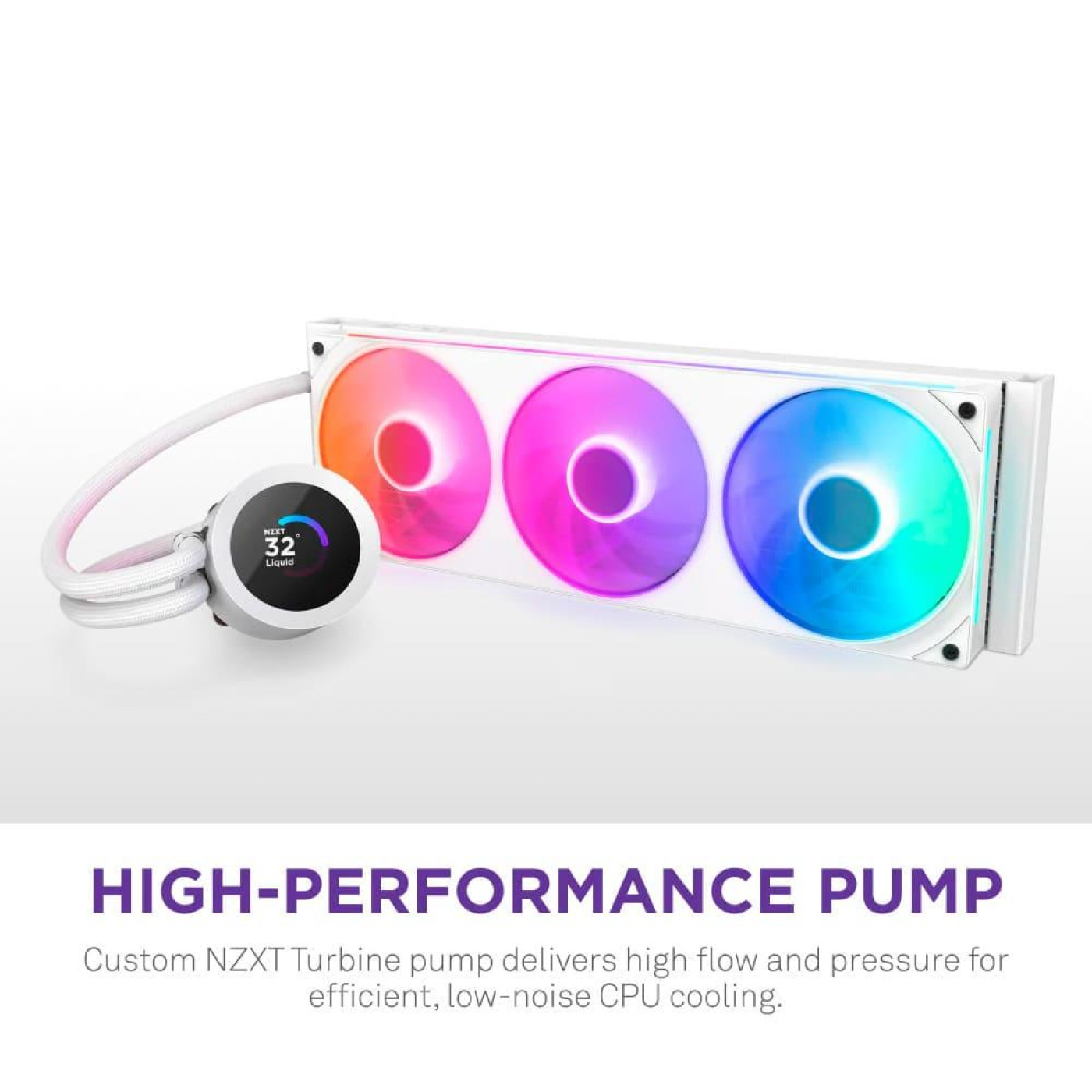 СВО NZXT Kraken Plus RGB V2 360mm White (RL-KR360-W2)