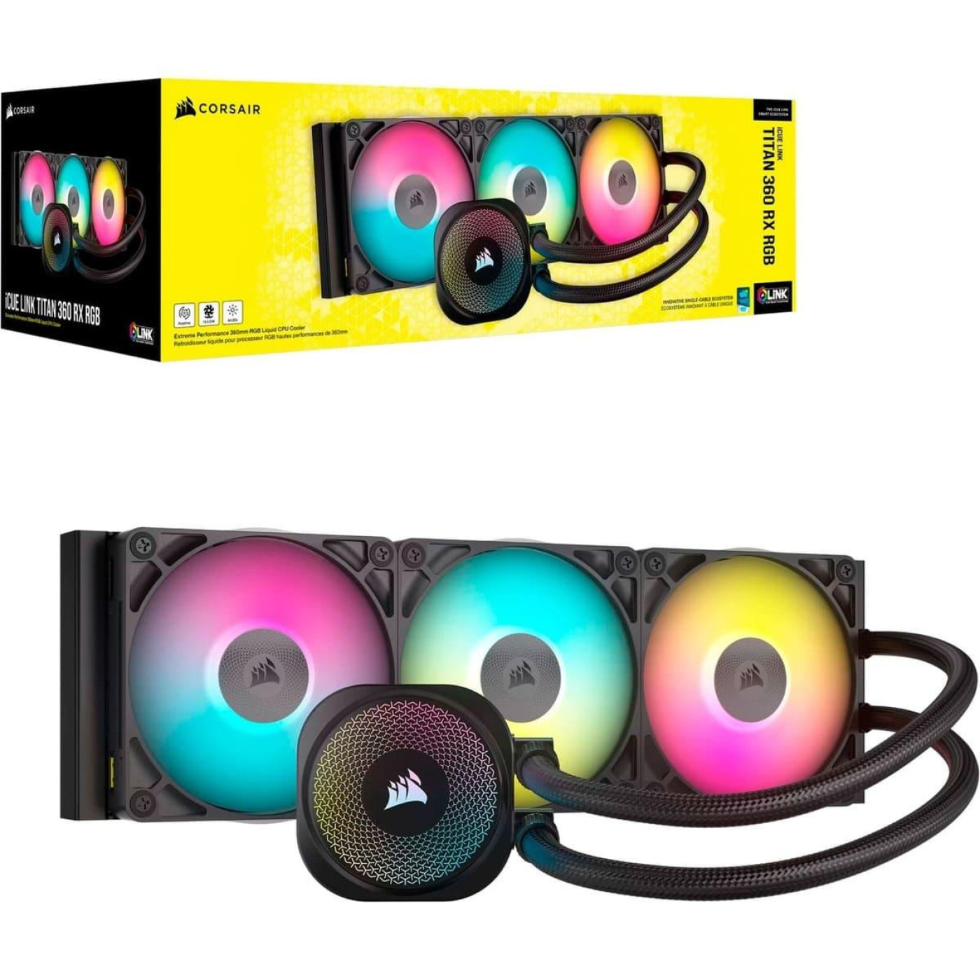СВО Corsair iCUE LINK TITAN 360 RX RGB Black (CW-9061018-WW)