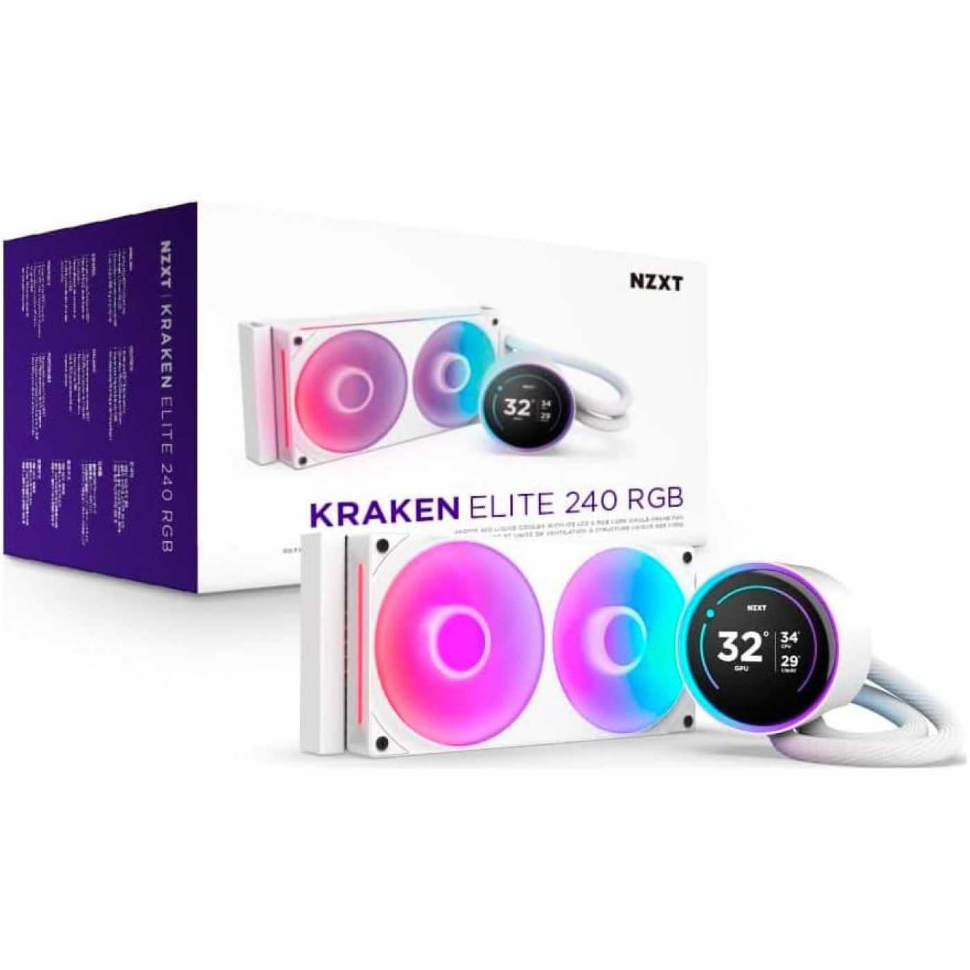СВО NZXT Kraken Elite 240 RGB White (RL-KR24E-W2)
