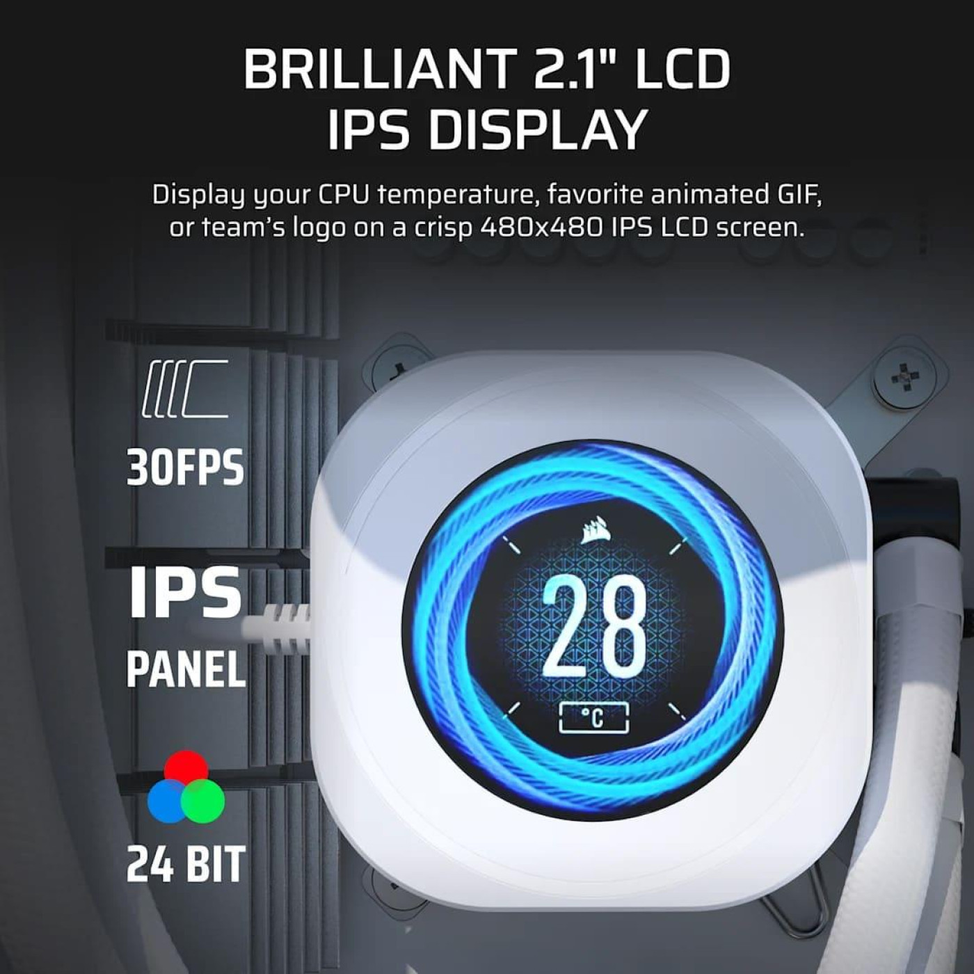 СВО Corsair Nautilus 360 RS LCD White (CW-9061034-WW)