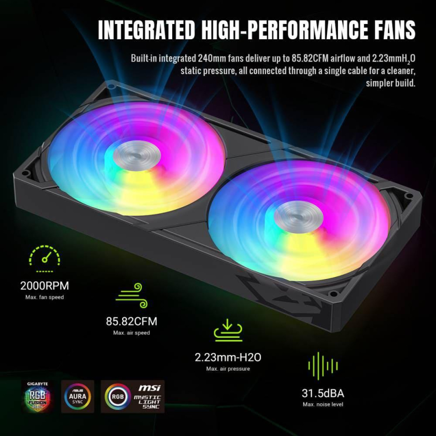 СВО GameMax Glacier 240 LCD Black (GLACIER 240 LCD BK)