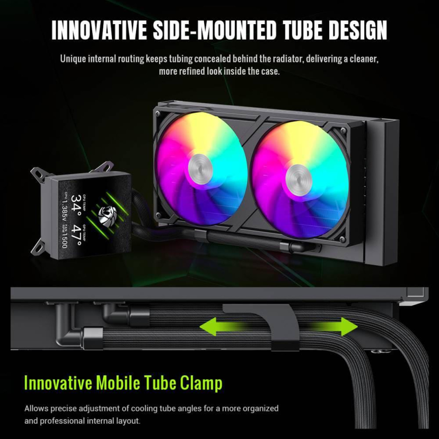 СВО GameMax Glacier 240 LCD Black (GLACIER 240 LCD BK)