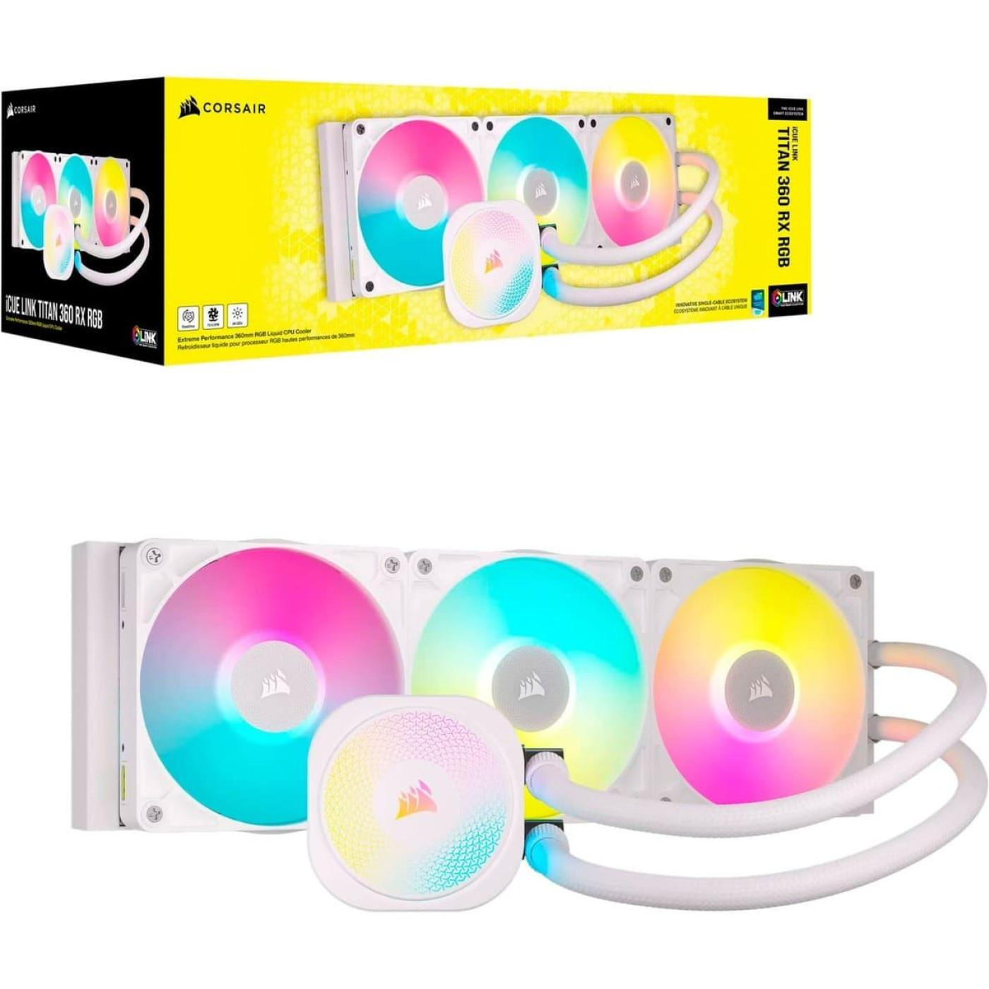 СВО Corsair iCUE LINK TITAN 360 RX RGB White (CW-9061021-WW)