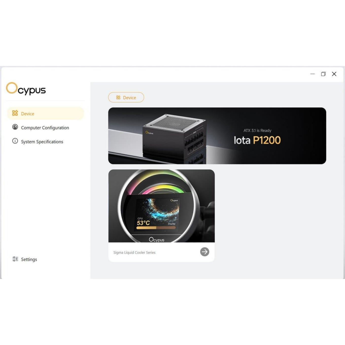 СВО Ocypus Sigma L36 WH ARGB 360мм (SIGMA-L36-WH3AAWWN00X-GL)