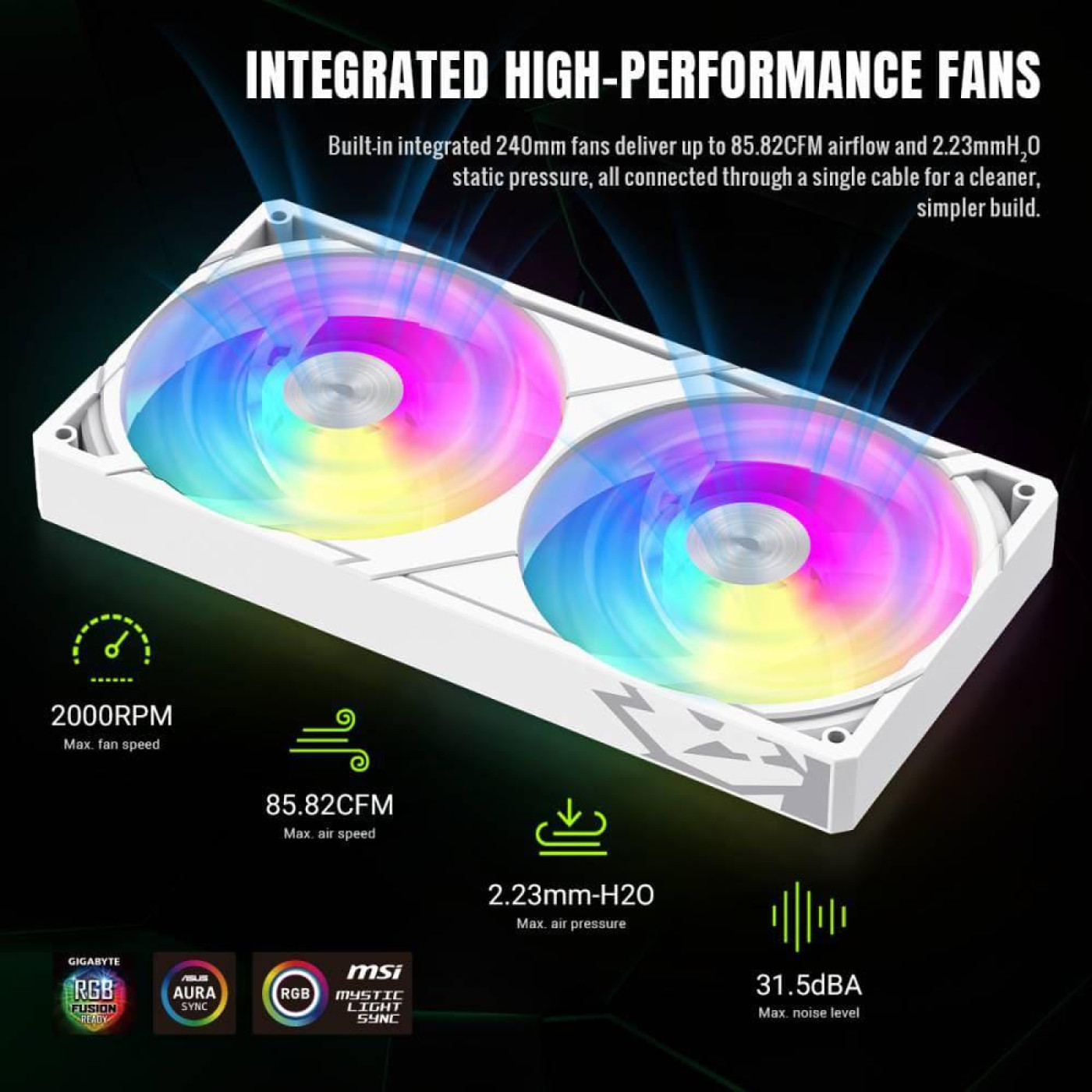 СВО GameMax Glacier 240 LCD White (GLACIER 240 LCD WH)