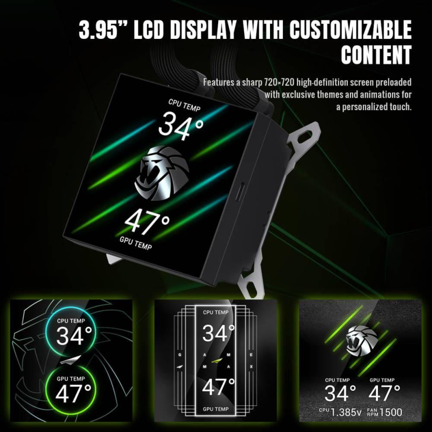 СВО GameMax Glacier 360 LCD Black (GLACIER 360 LCD BK)