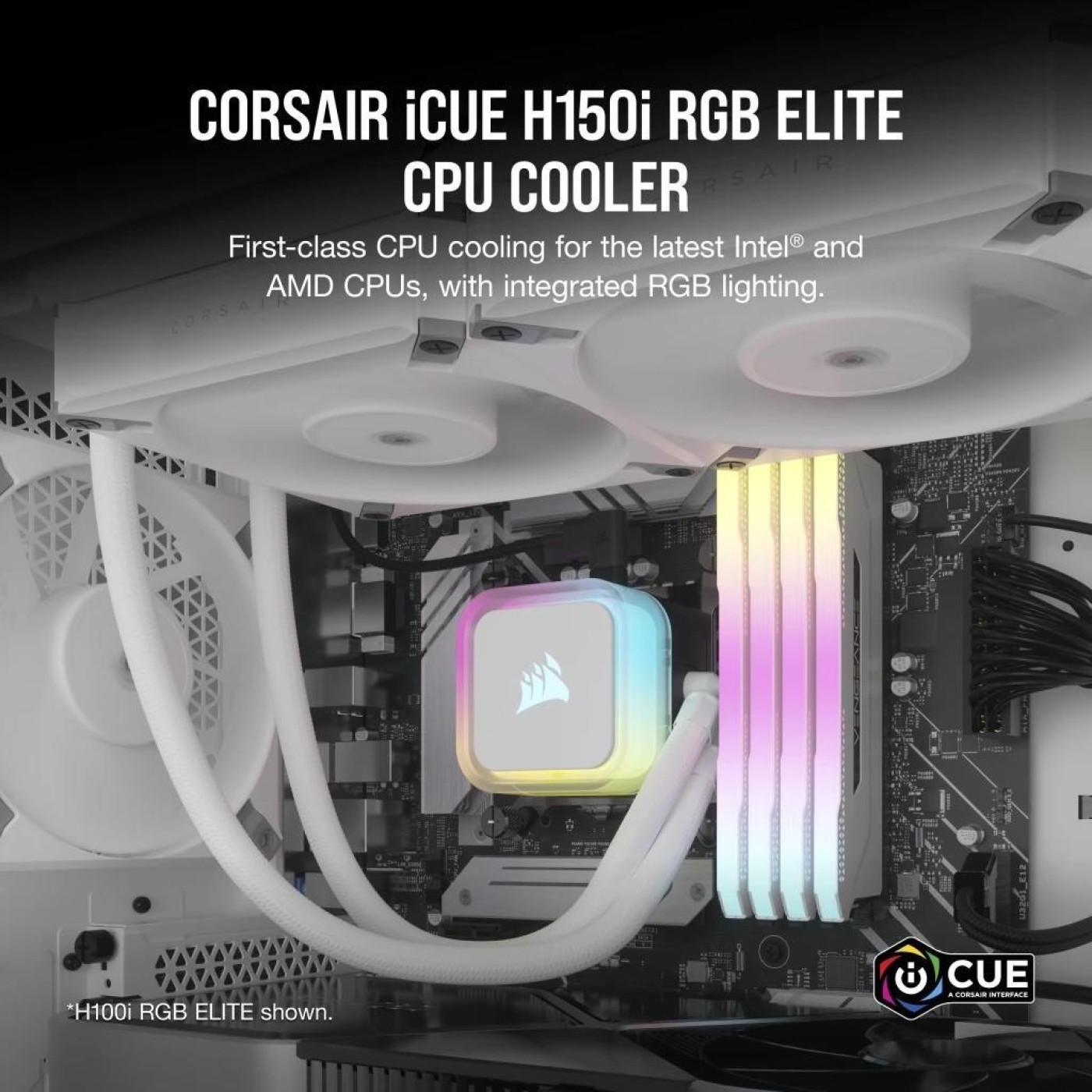 СВО Corsair iCUE H150i RGB Elite Liquid CPU Cooler White (CW-9060079-WW) Б/у