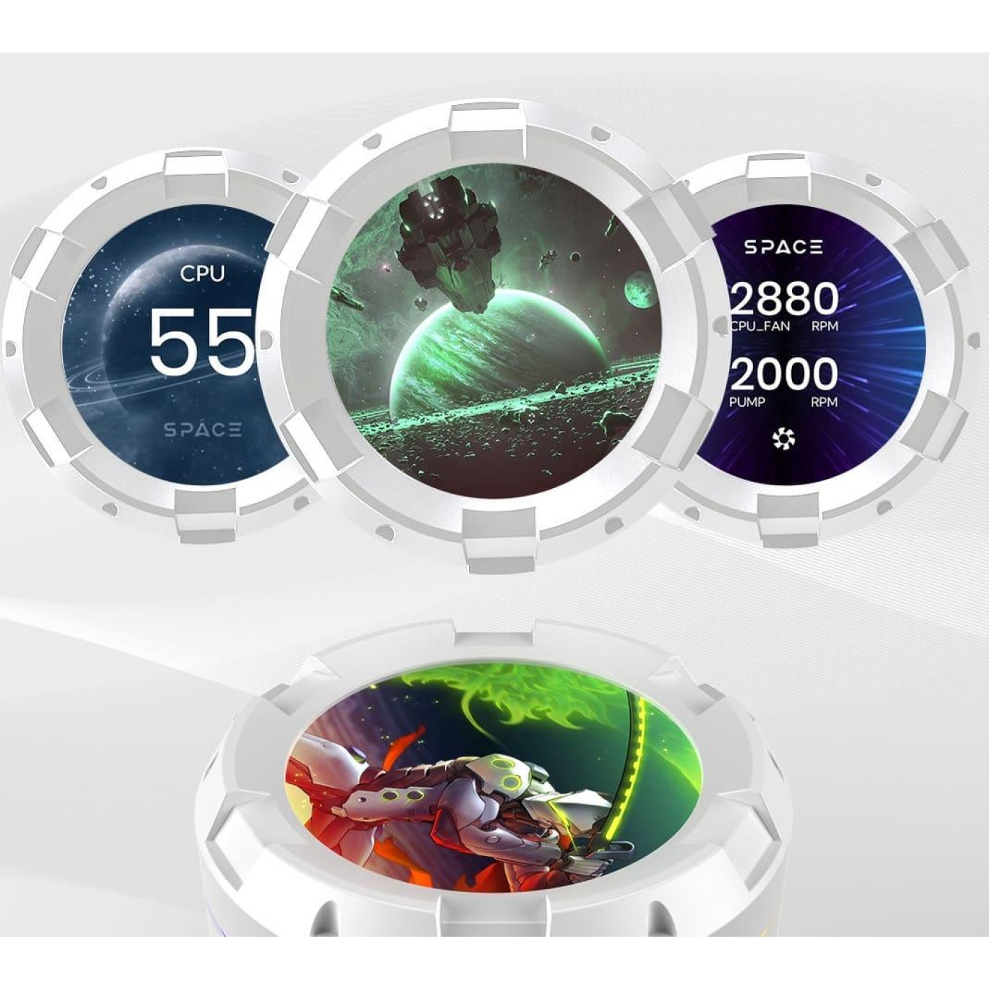 СВО ID-Cooling Space LCD SL360 White (SL360 WHITE)