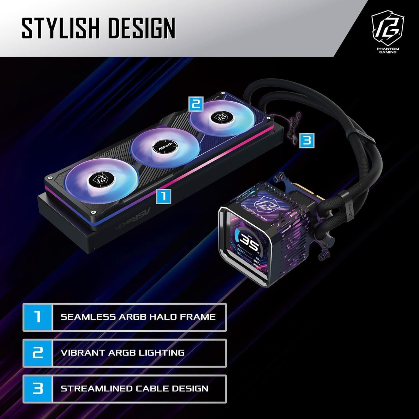 СВО AsRock Phantom Gaming 360 LCD (PHANTOM GAMING 360 LCD)