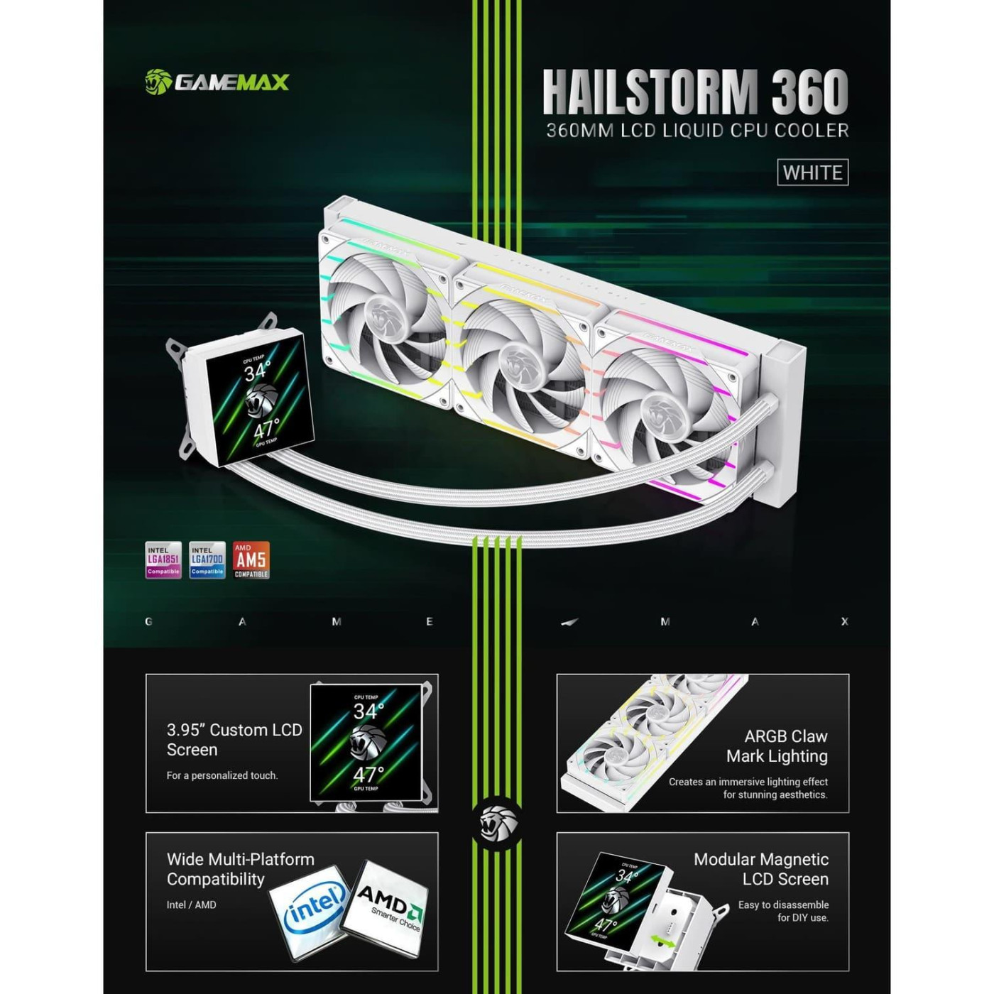 СВО GameMax HAILSTORM 360 WH (HAILSTORM 360 WH)