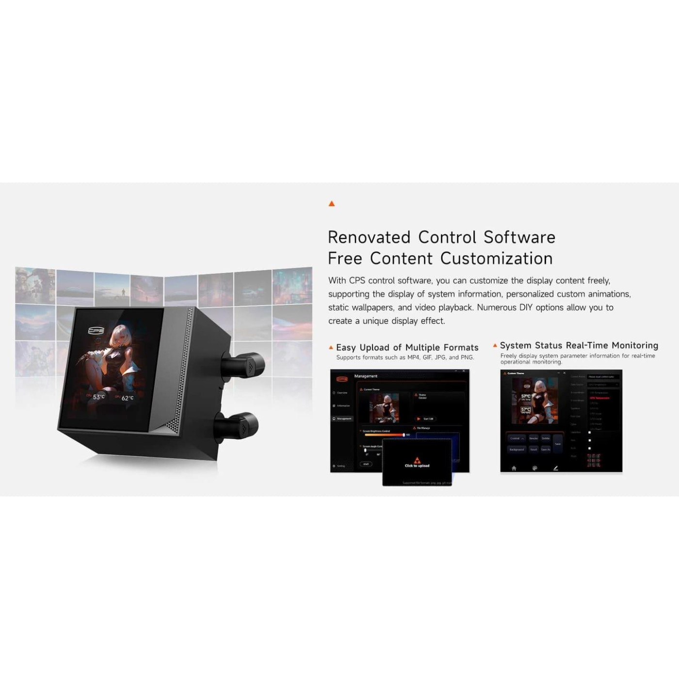 СВО PcCooler DA360 PRO ARGB Display Black (DC360Pro-BKAWXY-GL)