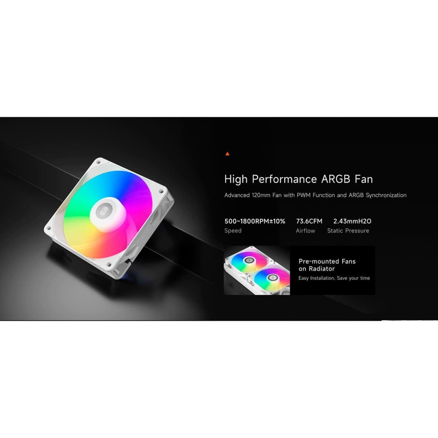 СВО PcCooler DA240 ARGB White (DA240-WHAWXX-GL)