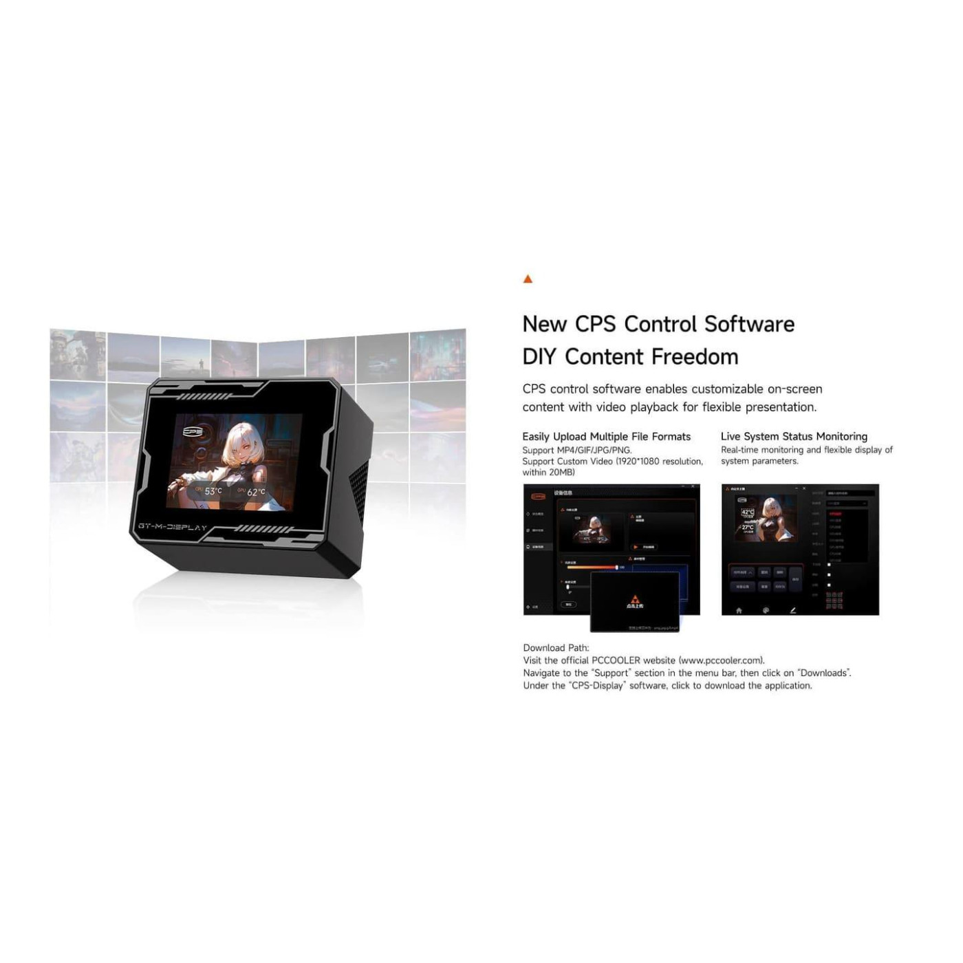 СВО PcCooler PсCOOLER GT360M ARGB Display White (GT360M-WHAWXX-GL)