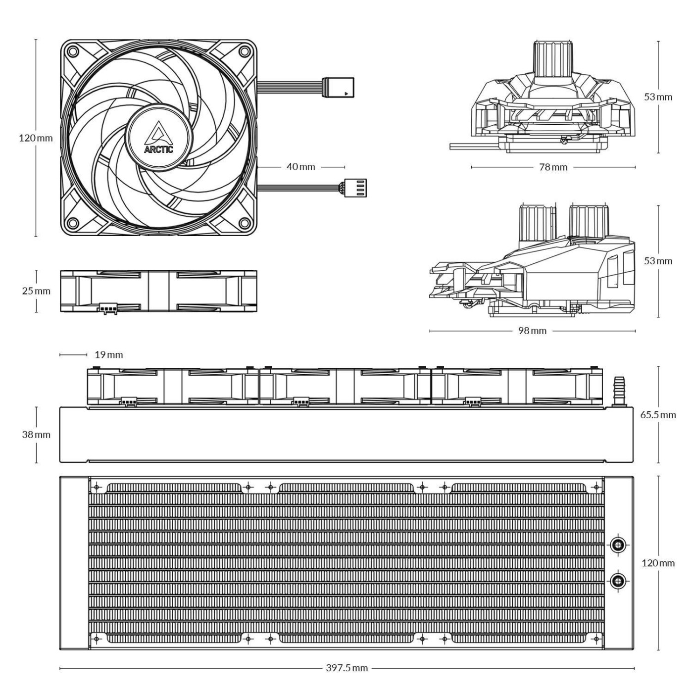 СВО Arctic Liquid Freezer II 420 RGB (ACFRE00110A) Б/в,U1
