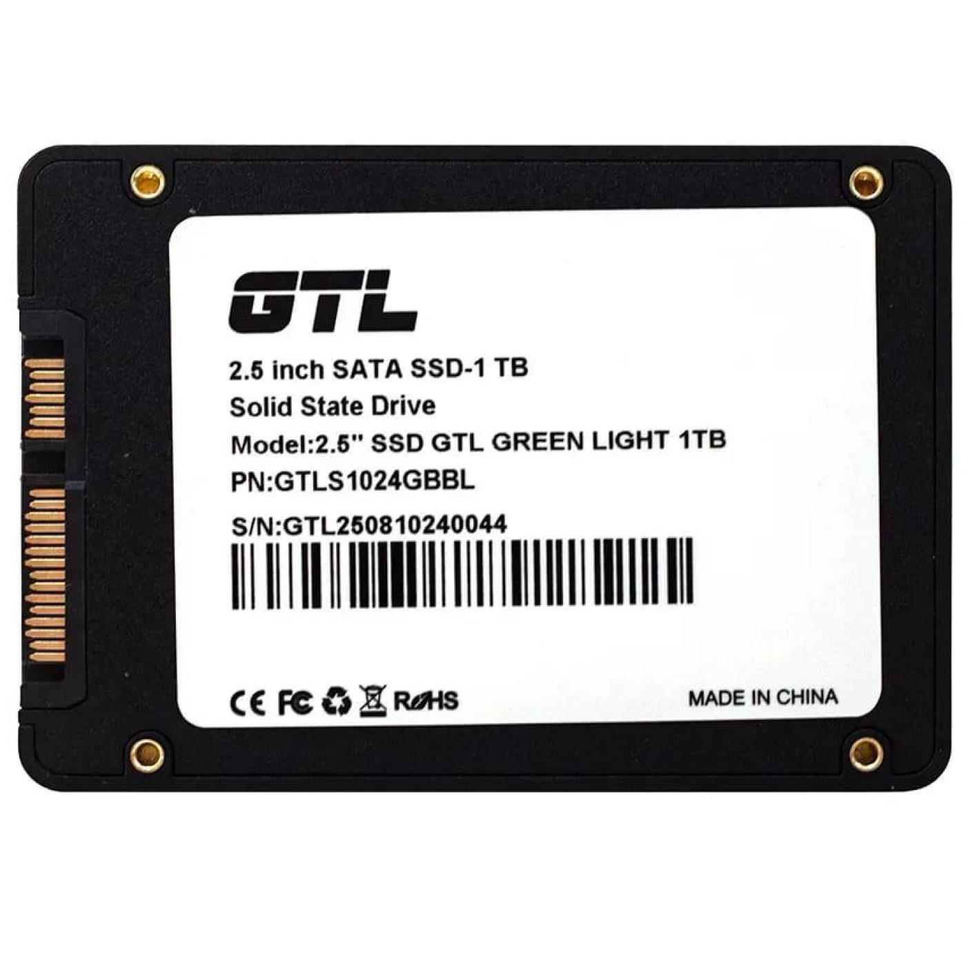 Накопичувач SSD GTL Sata 2.5 1Tb Green Light SATA 3 Bulk (GTLS1024GBBL)