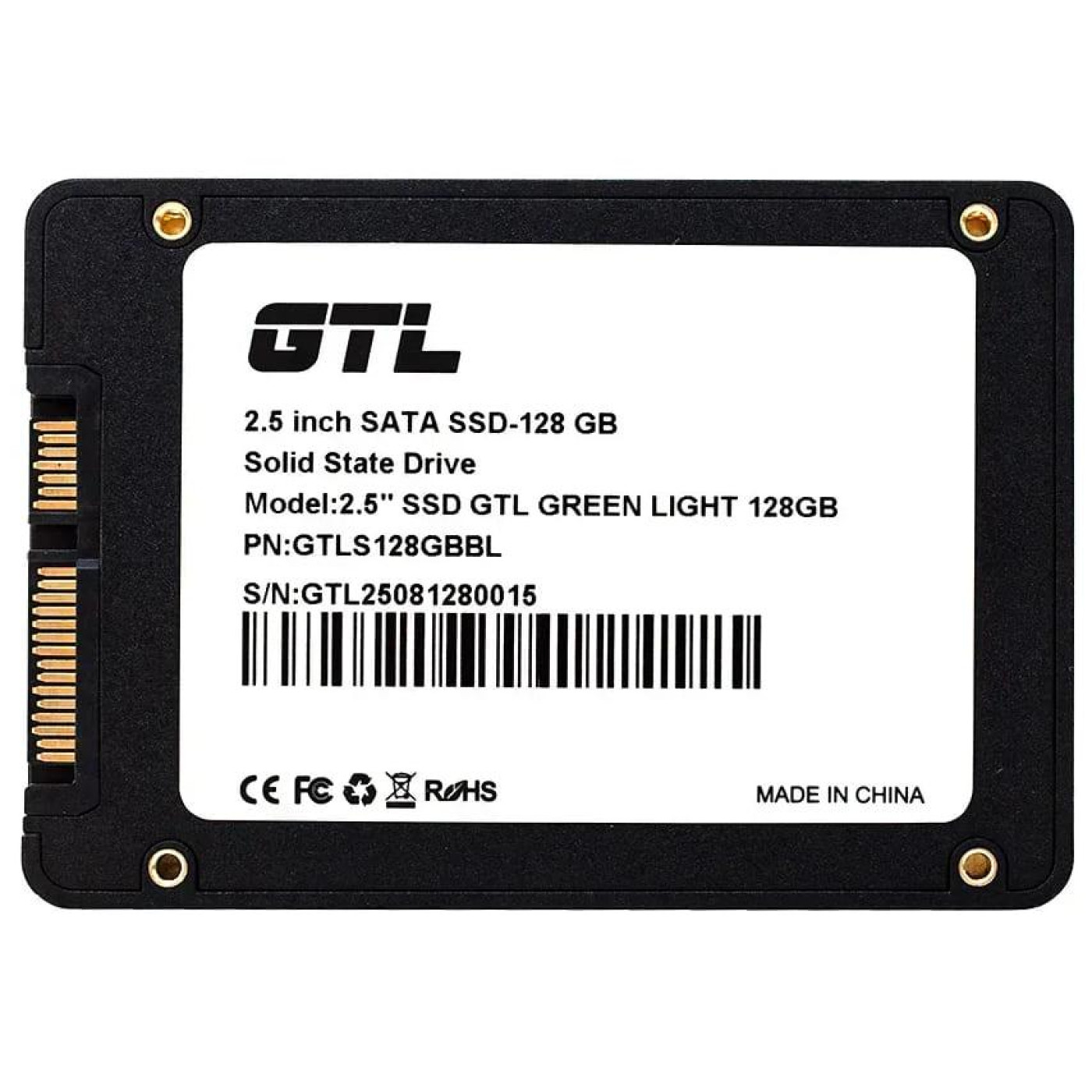 Накопичувач SSD GTL Sata 2.5 128Gb Green Light SATA 3 Bulk (GTLS128GBBL)