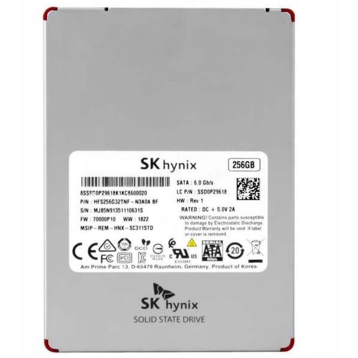 Накопичувач SSD Hynix Sata 2.5 256 GB (HFS256G32TNF-N3AOA) Б/в