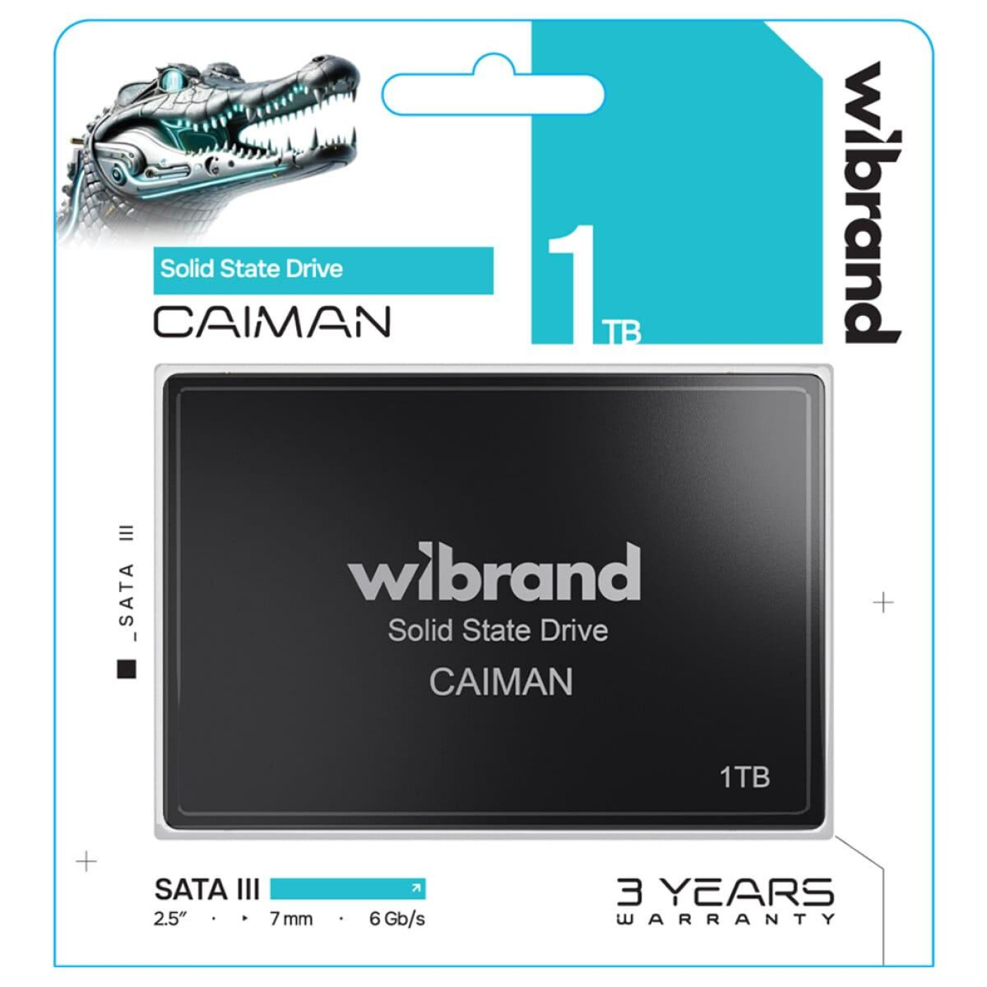Накопичувач SSD Wibrand Sata 2.5 1TB Caiman (WI2.5SSD/CA1TBST)