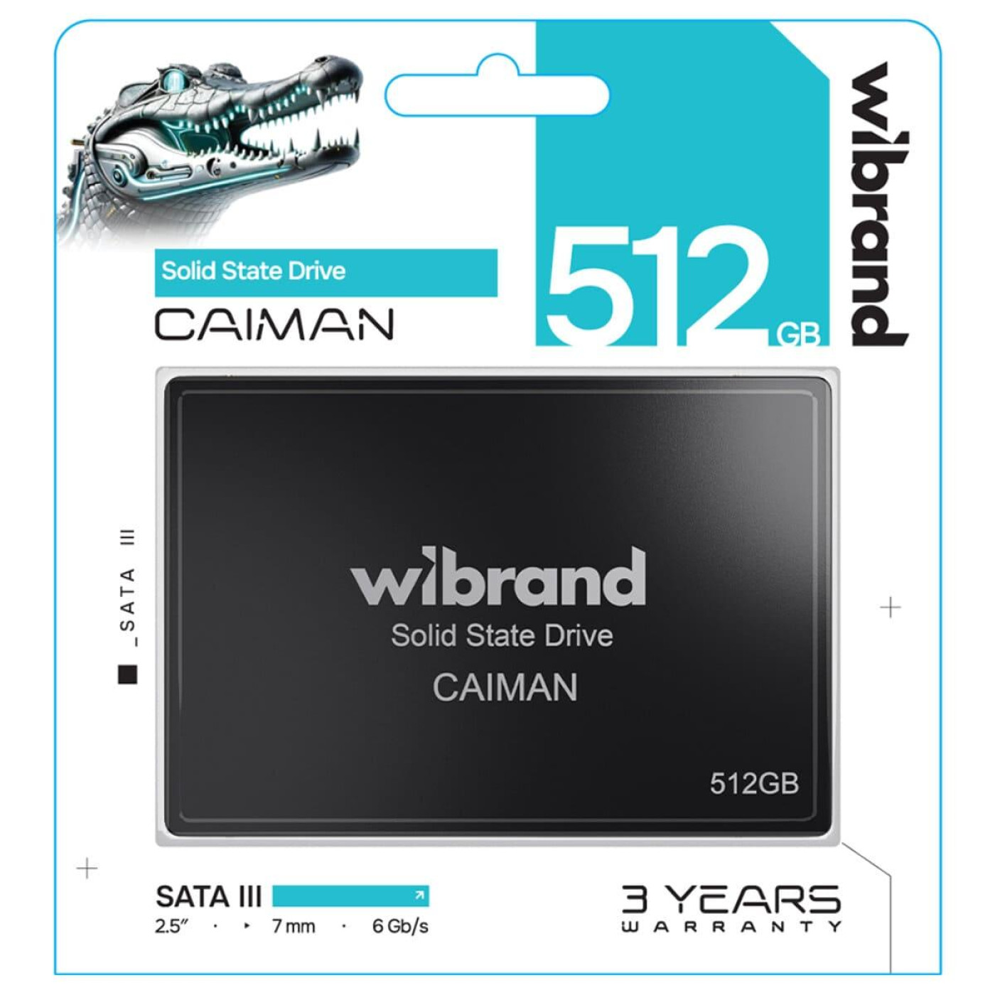 Накопитель SSD Wibrand Sata 2.5 512GB Caiman 480 500 (WI2.5SSD/CA512GBST)