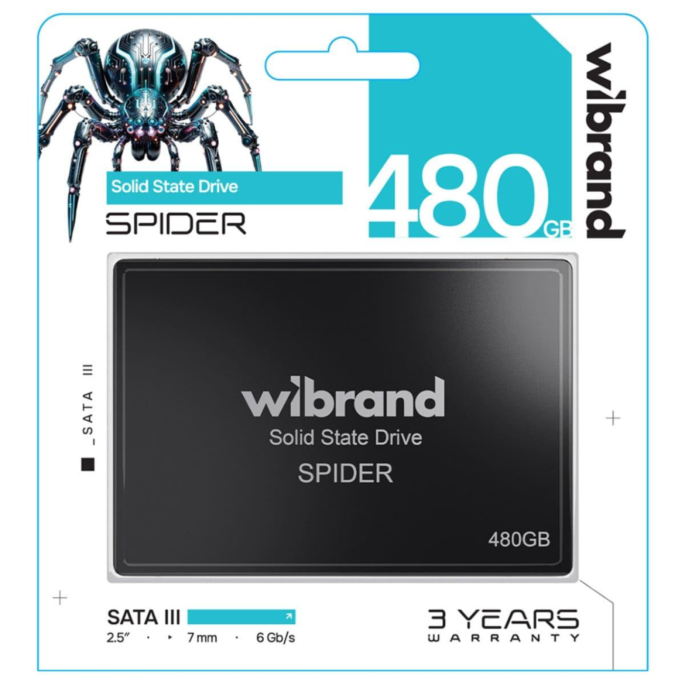 Накопичувач SSD Wibrand Sata 2.5 480GB Spider 500 512 (WI2.5SSD/SP480GBST)