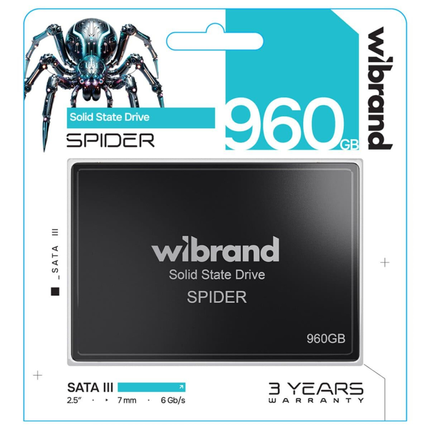 Накопичувач SSD Wibrand Sata 2.5 960GB Spider 1TB (WI2.5SSD/SP960GBST)