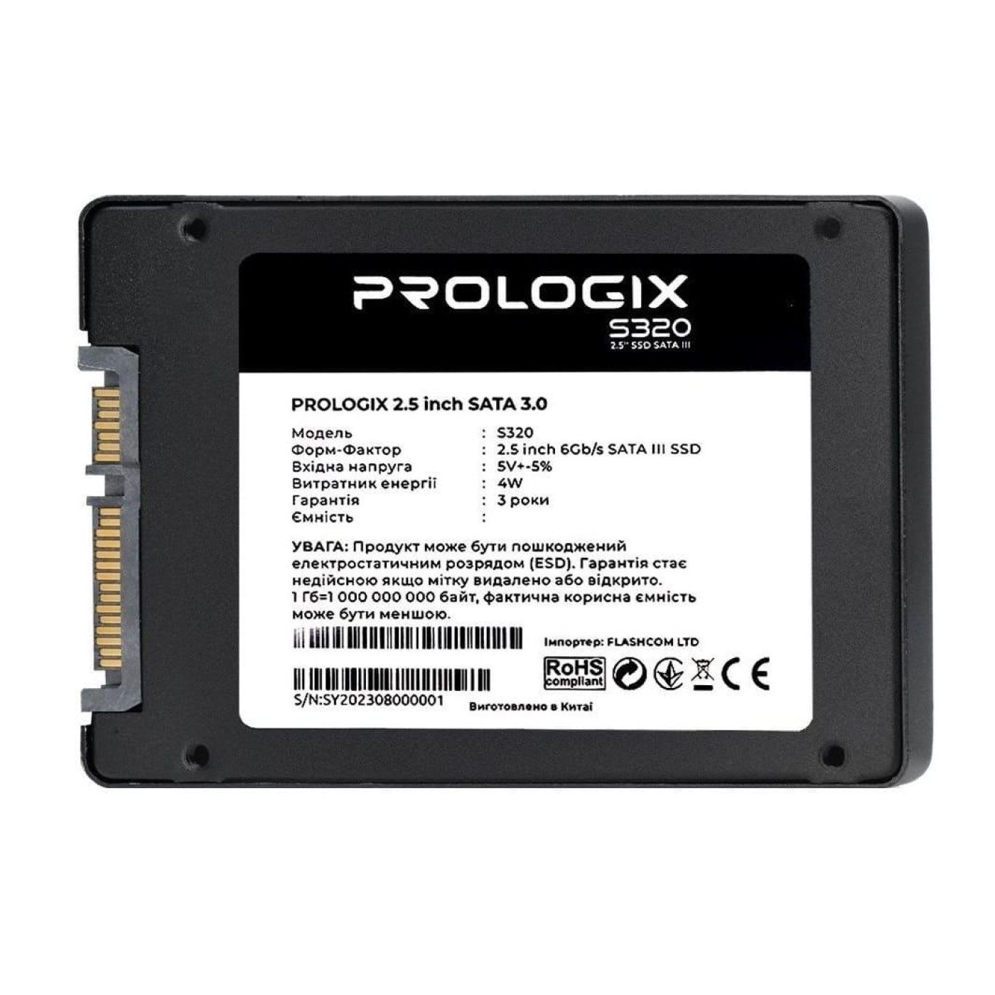 Накопитель SSD ProLogix Sata 2.5 240GB S320 TLC 250 256 (PRO240GS320) Б/у