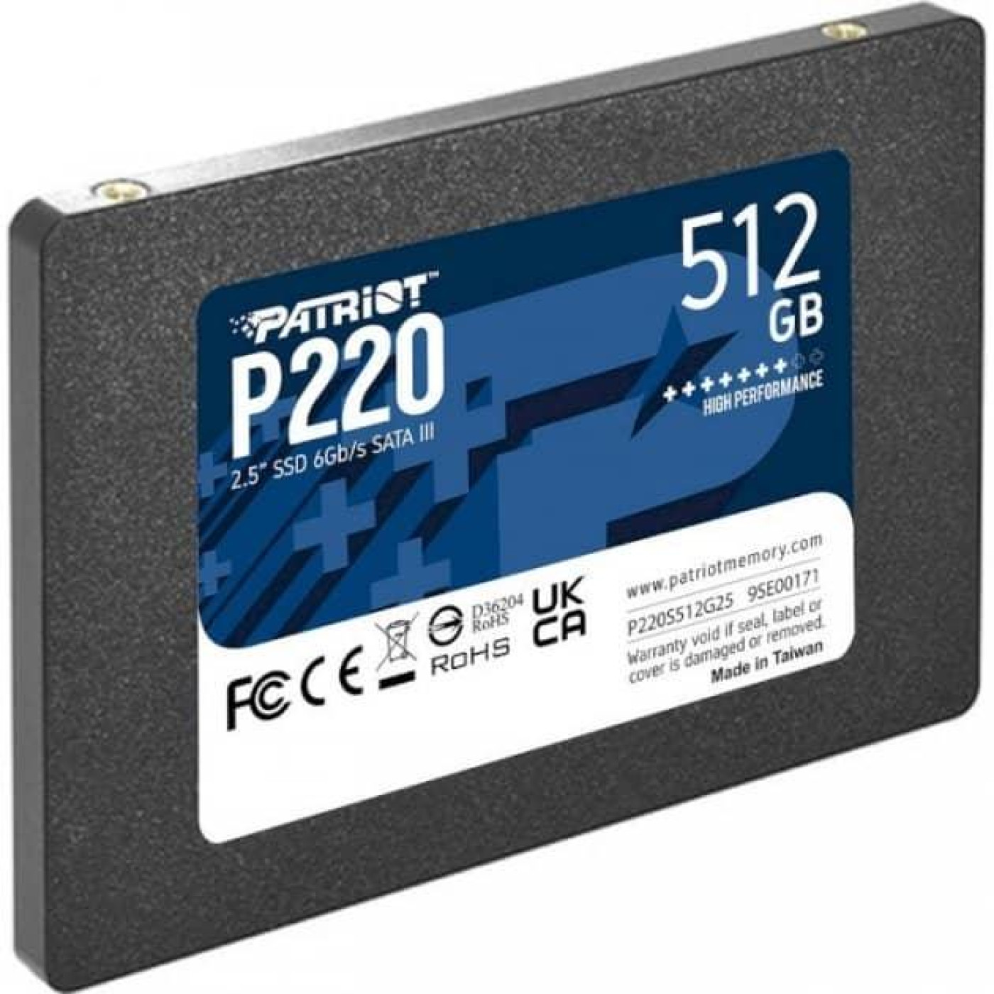 Накопитель SSD Patriot Sata 2.5 512GB P220 SATAIII TLC 500 (P220S512G25)