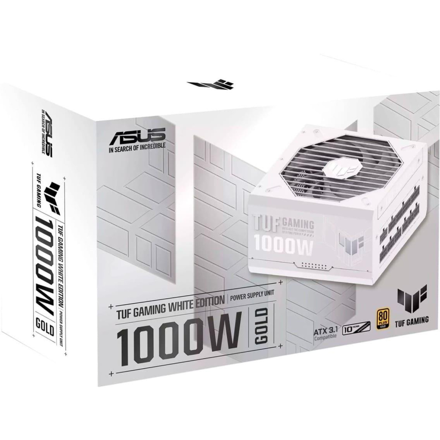 Блок живлення ASUS TUF-GAMING-1000G-WHITE ATX 3.1 1000W Gold (90YE00S5-B0NA00)