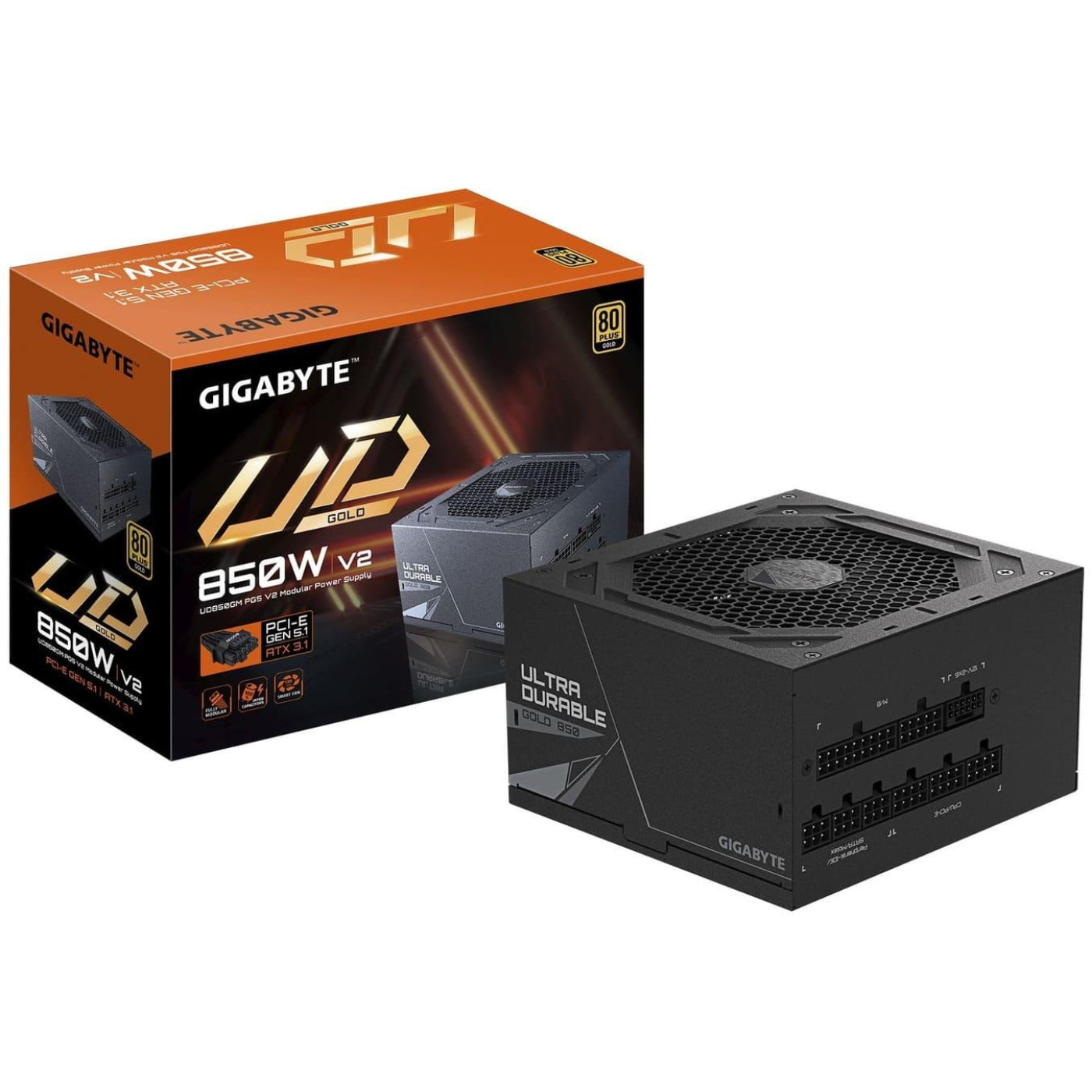 Блок живлення Gigabyte GP-UD850GM PG5 V2 850W 80+ Gold ATX 3.1 (GP-UD850GM PG5 V2)