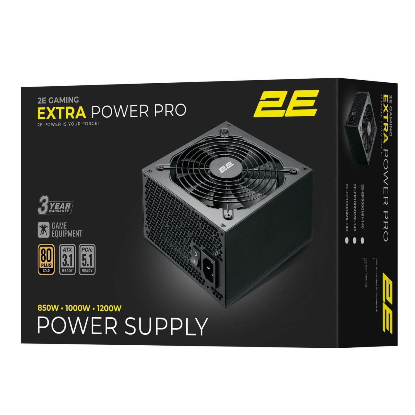 Блок живлення 2E GAMING Extra Power Pro 1000W ATX 3.1 80+ Gold (2E-EP1000GMII-140)
