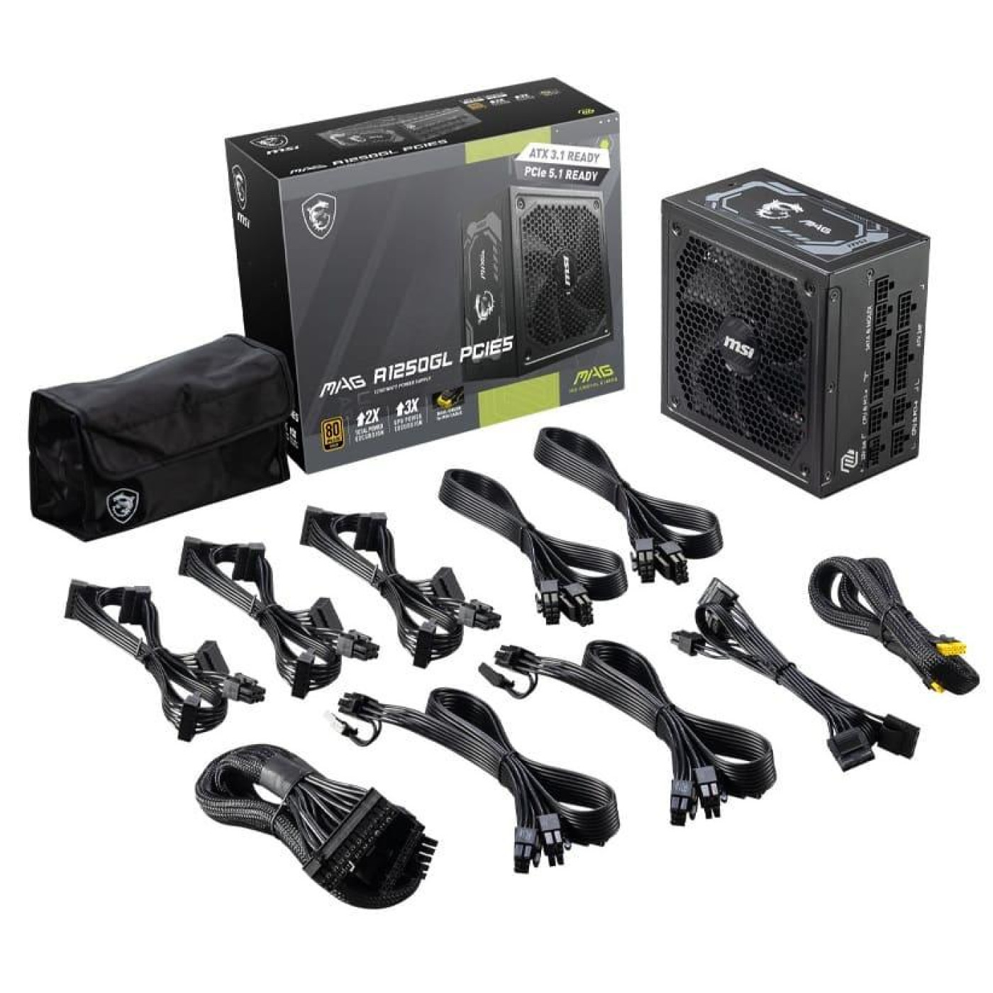 Блок питания MSI 1250W MAG A1250GL PCIE5 (MAG A1250GL PCIE5)