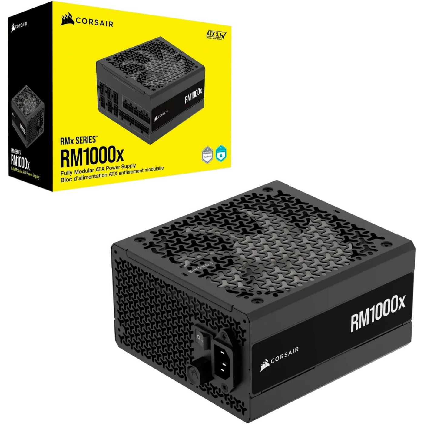 Блок живлення Corsair 1000W RM1000x 80+ Gold (CP-9020271-EU) Black
