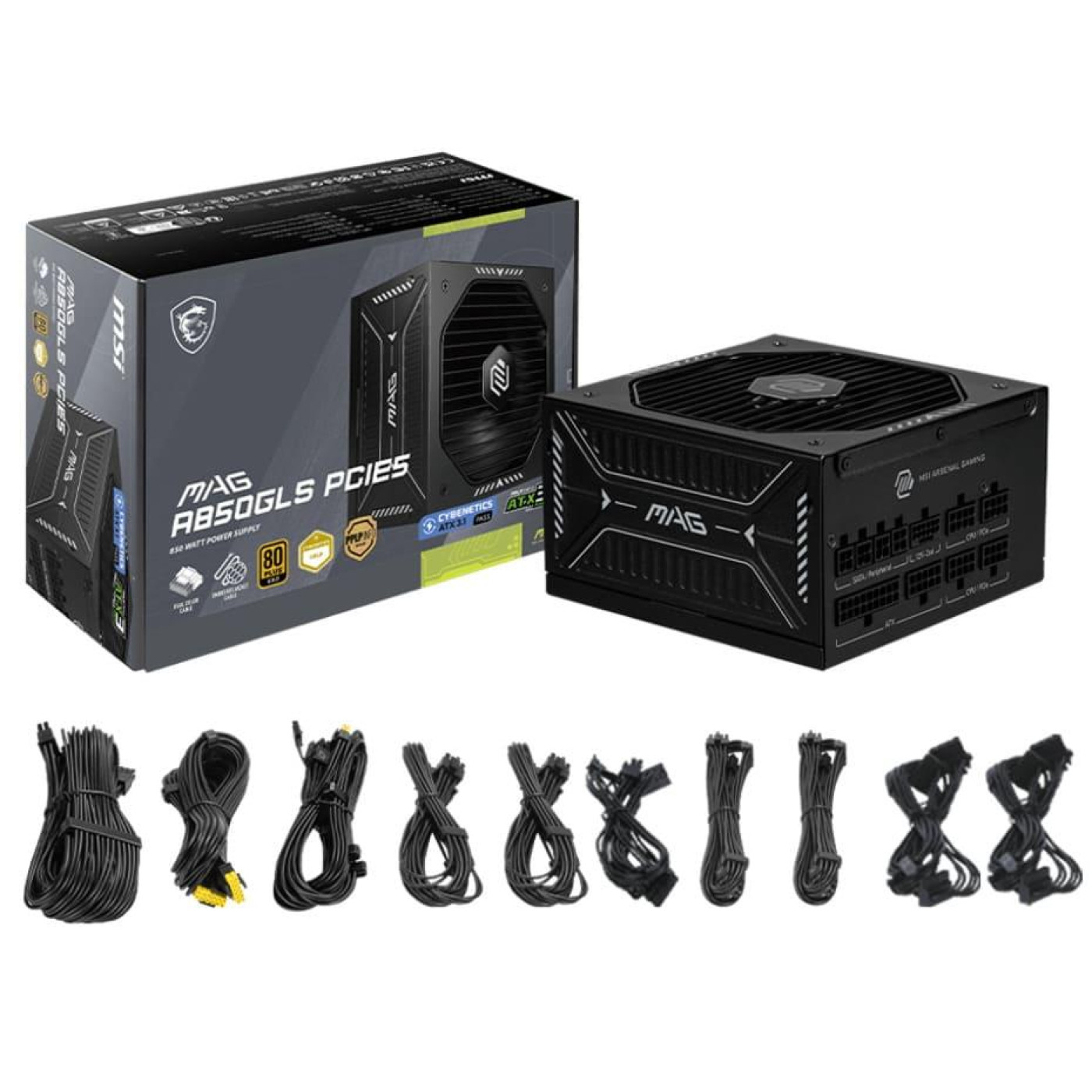 Блок живлення MSI MAG A850GLS 850W 80+ Gold ATX 3.1 (MAG A850GLS PCIE5)